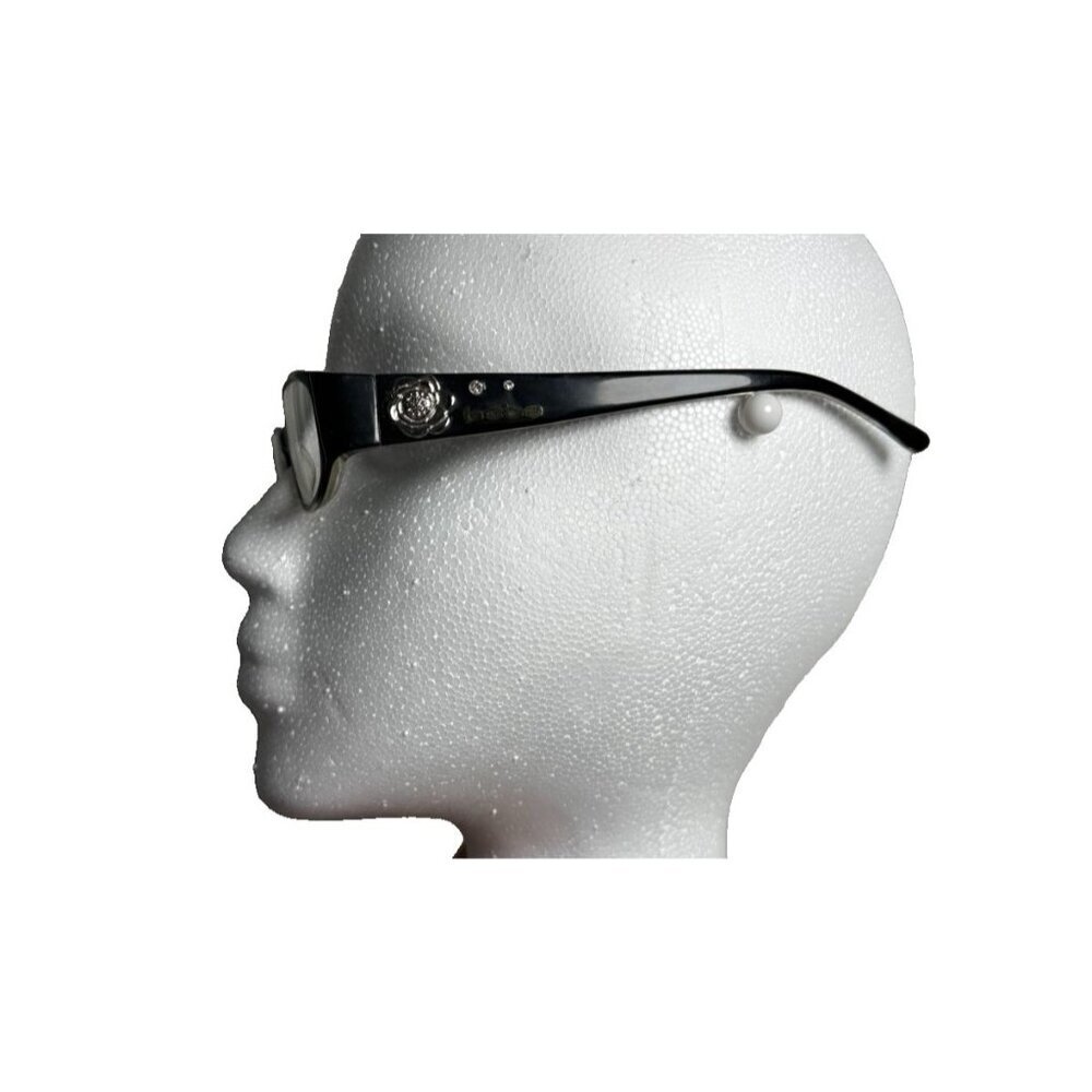 Bebe Designer Eyeglasses Zyl Frame In Black With Glitter Detail Style 5034 Frame - Picture 2 of 12